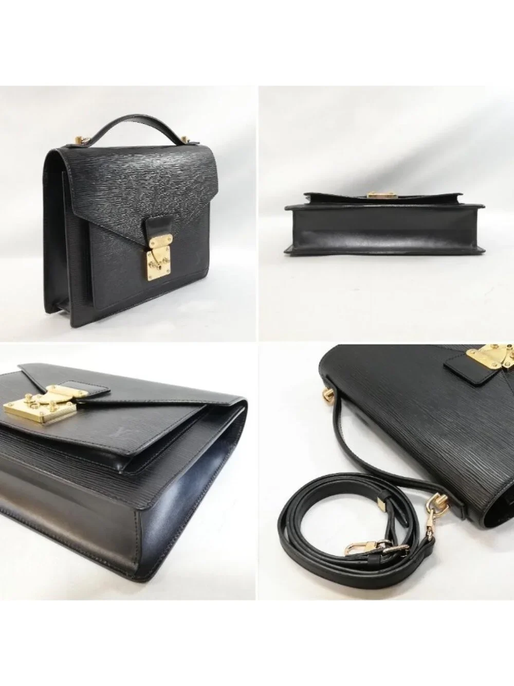 Louis Vuitton Monceau Black with External Strap